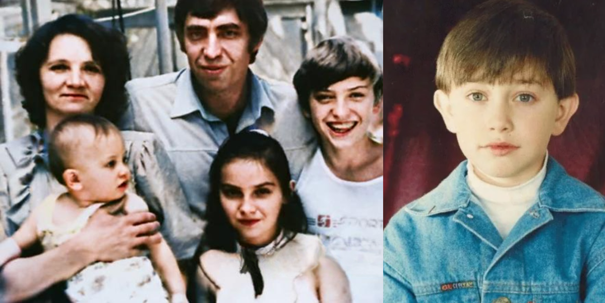 Павел с родителями, братом и сестрой, Павел в детстве