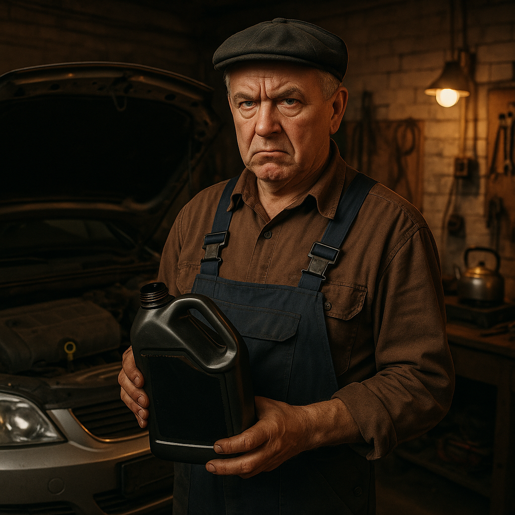 Вот вам наглядно: дотянул до последнего. Масло как деготь. Не повторяйте за Геной.