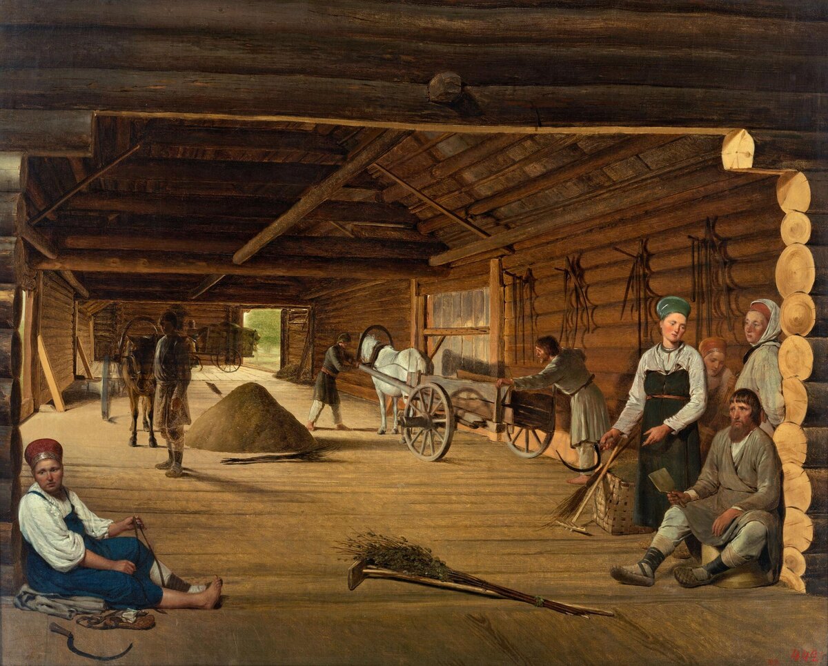 Алексей Венецианов. Гумно. 1823. Русский музей, Санкт-Петербург