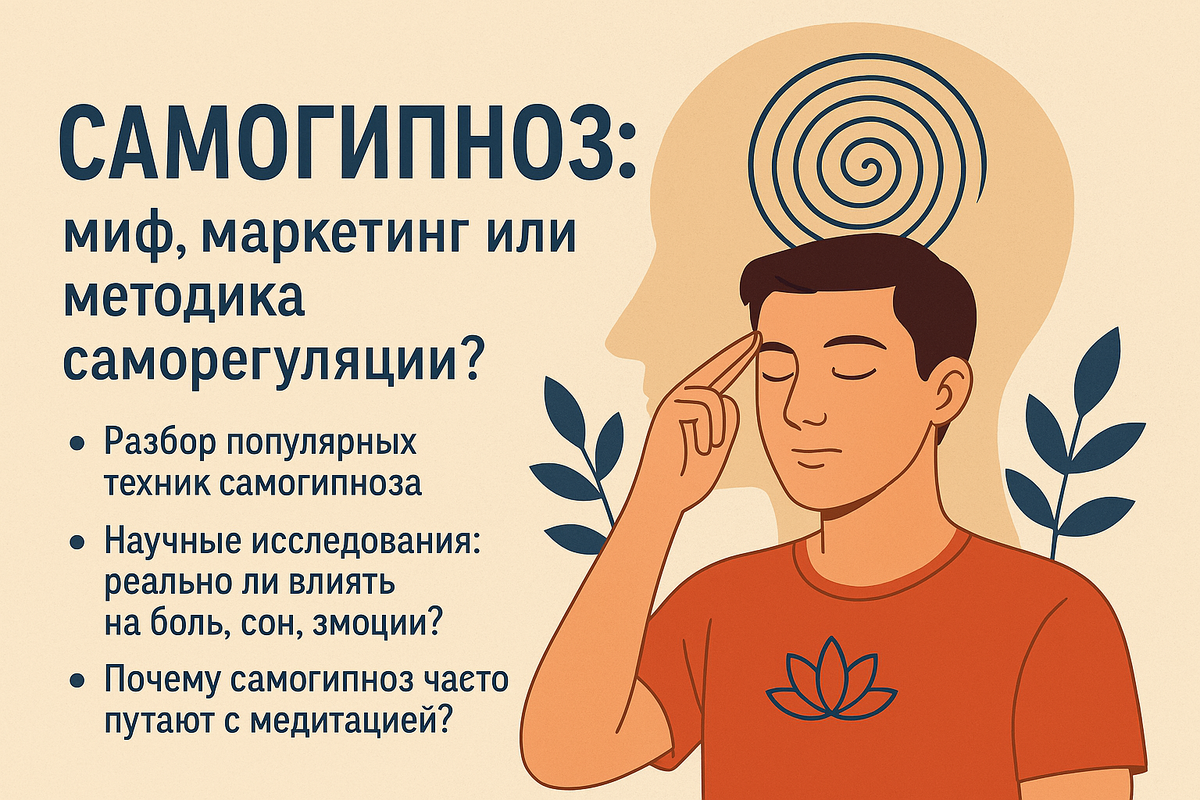 Самогипноз, медитация, нейронаука, психология, саморазвитие, мозг, здоровье