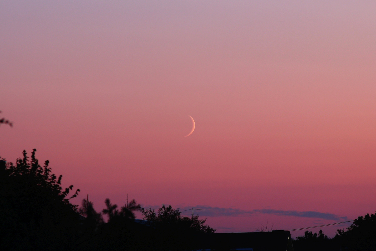 Луна вечером 27 июля 2025 года, фото автора
