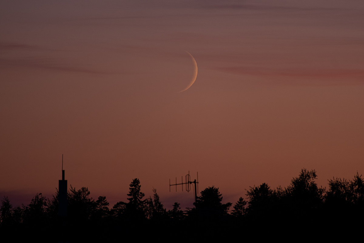 Луна вечером 27 июля 2025 года, фото А. Шингаркина

