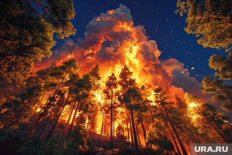 Лесные пожары в Турции сейчас горят в нескольких регионах страны
Фото: Создано в Midjourney © URA.RU