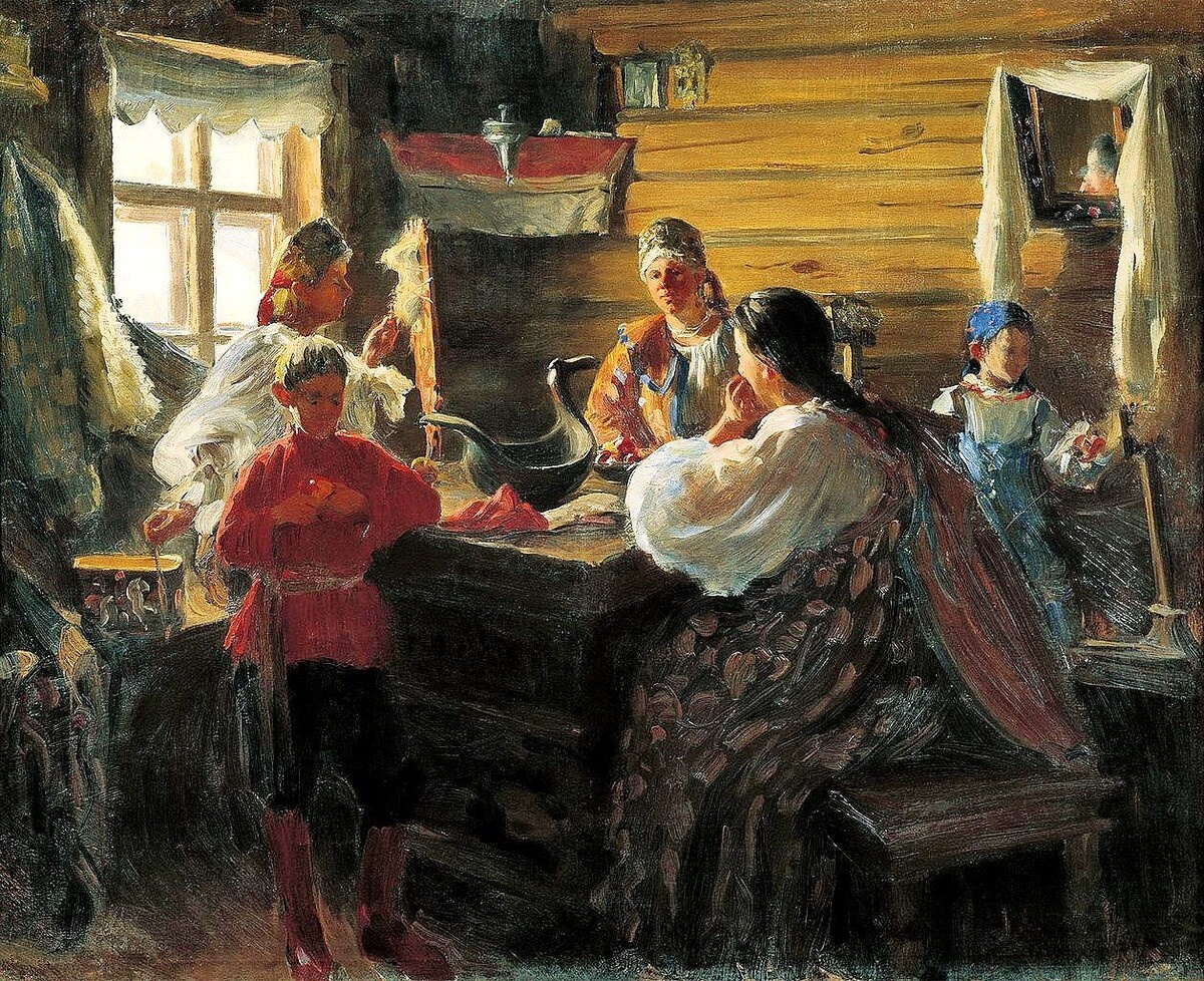 Иван Куликов. Зимним вечером. 1907