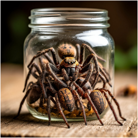 Сгенерировано ИИ- паук+паук+паук+паук+паук= ПАУК(один всего).