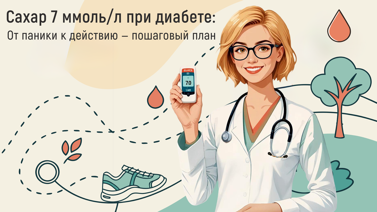 Сахар 7 ммоль/л при диабете: от паники к действию — пошаговый план для спасения вашего здоровья
