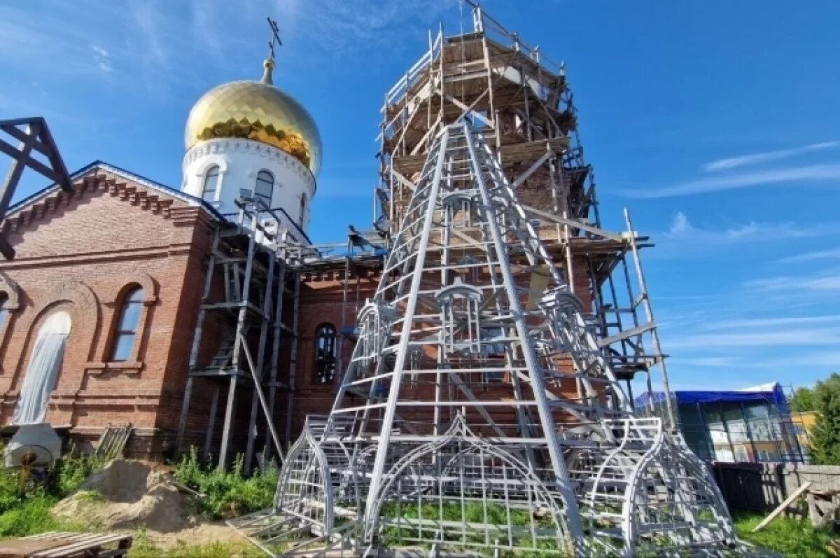    В Омской области сделали каркас для колокольни при храме
