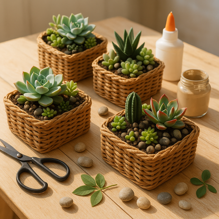    Создайте уют с DIY коробочками-кашпо из ротанга для суккулентов: пошаговое руководство и советы для начинающих Loza