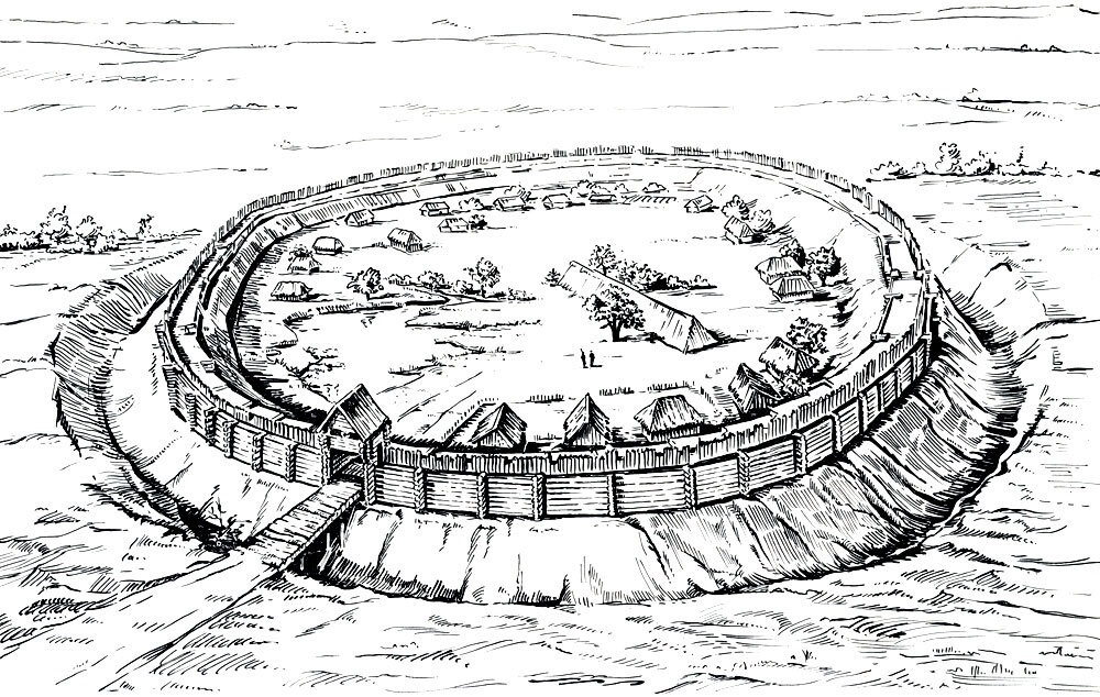 Реконструкция дьяковского городища. Из открытых источников