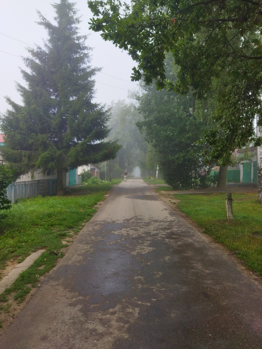 Вдалеке из-за тумана уже ничего не видно.