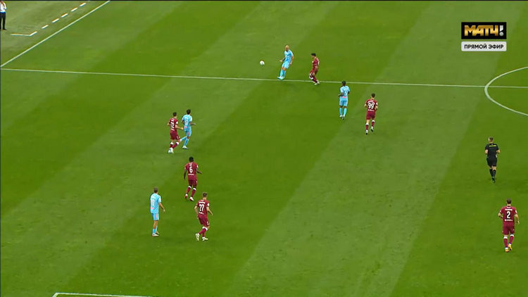    Заброс Дркушича / фото: скриншот трансляции «Матч ТВ»