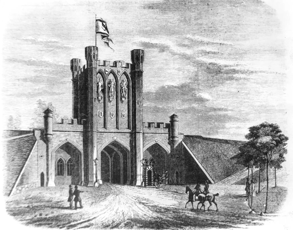   Королевские ворота, гравюра 19 века