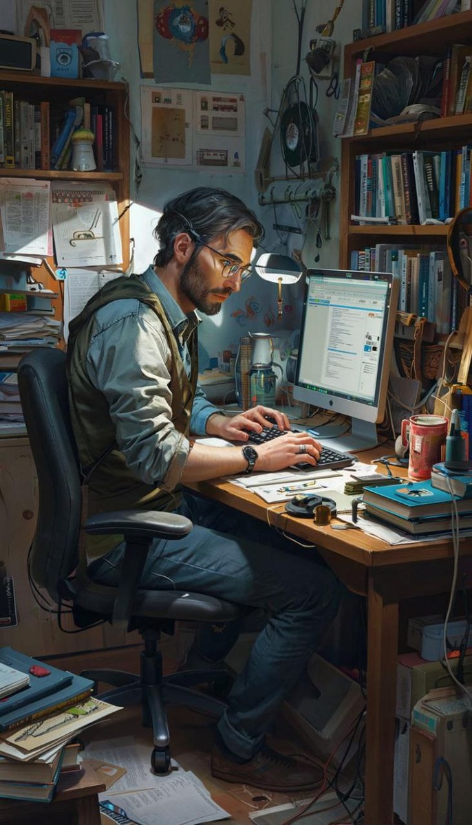 Таким трудоголика видит ИИ