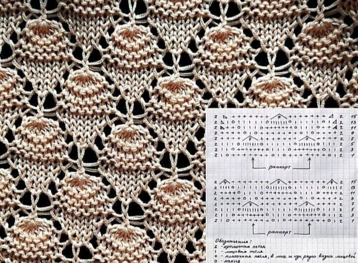 9 странных узоров спицами. Схемы