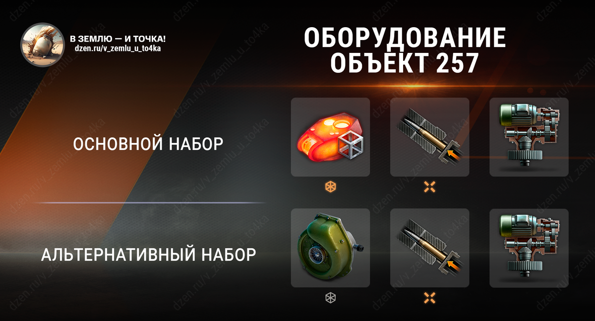 Оборудование для Объект 257 (World of Tanks / Мир танков)