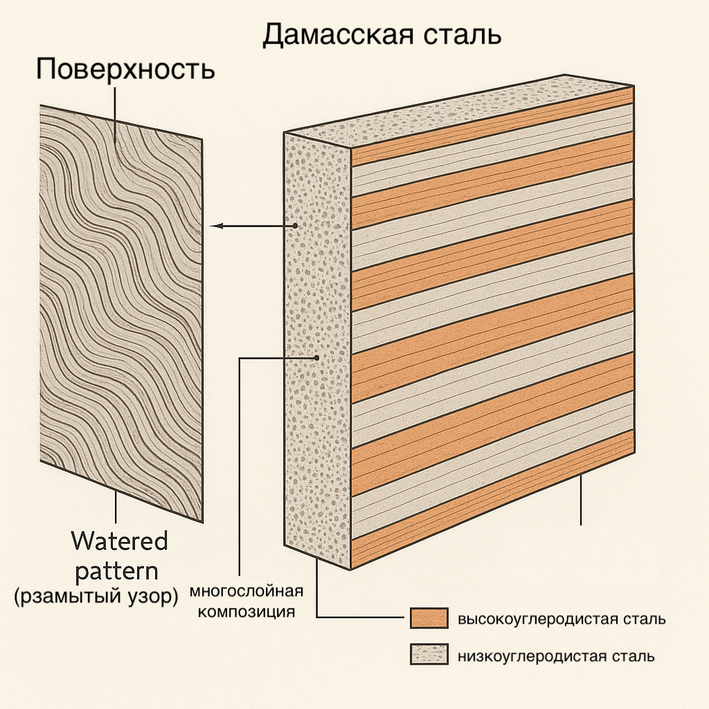 Сварочный дамаск или pattern-welded steel 