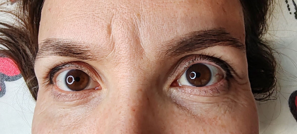 Ресницы до ламинирования