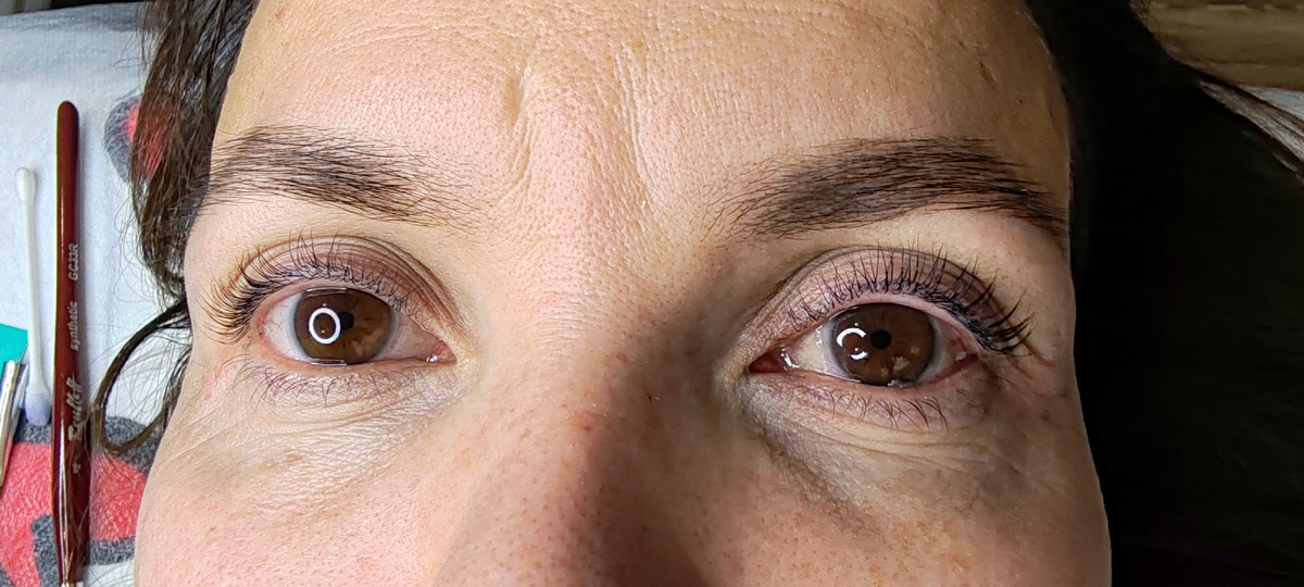 Ресницы после ламинирования