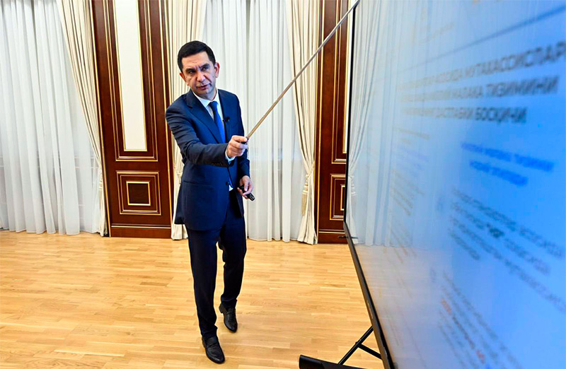 Министр занятости и сокращения бедности Узбекистана Ботир Зохидов. Фото с сайта president.uz
