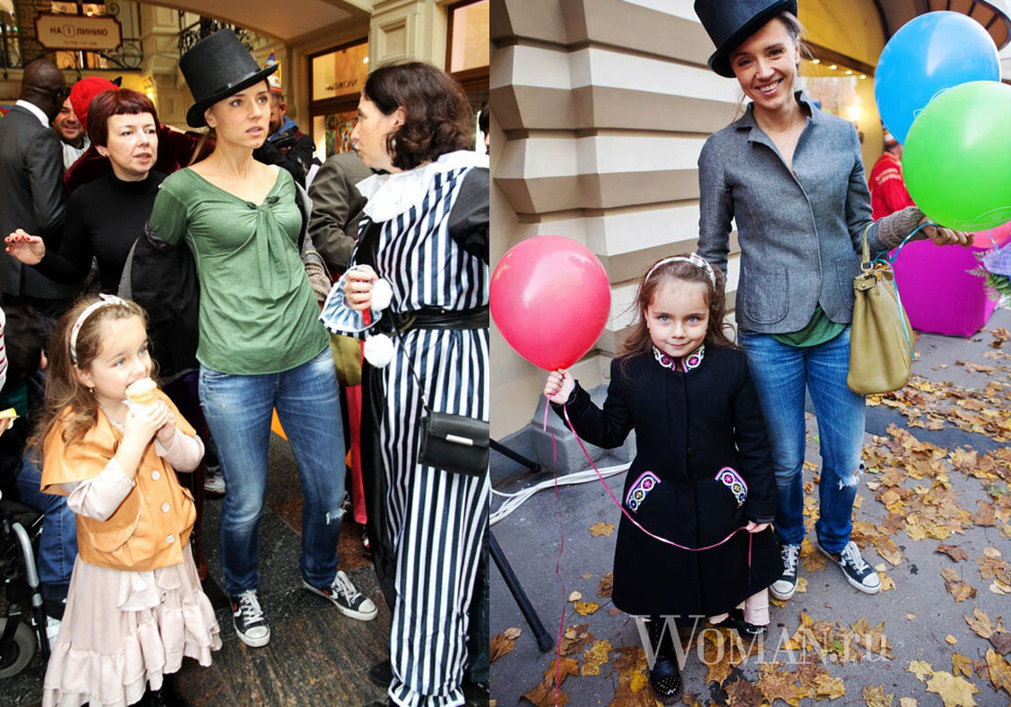 Ксения Алферова  с дочкой.