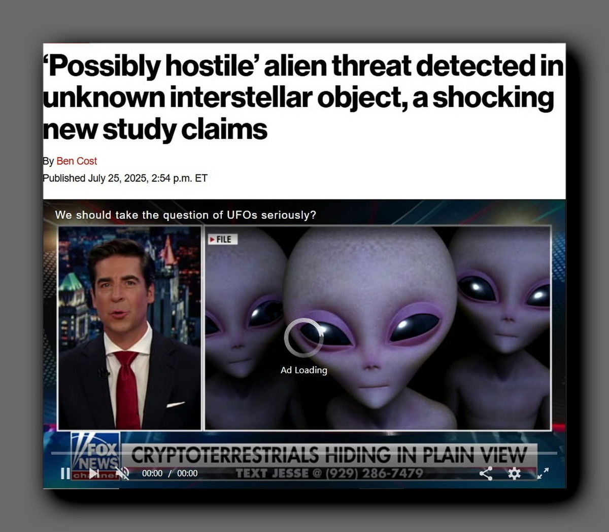 Скриншот со страницы https://nypost.com