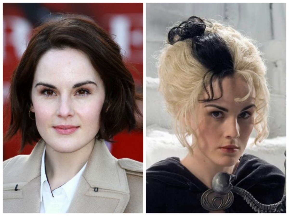 Мишель Докери - Сьюзен Сто Гелитская (парик изменил до неузнаваемости, чудесное перевоплощение - так же, как и в фильме: из гувернантки в элегантную Dark Lady)