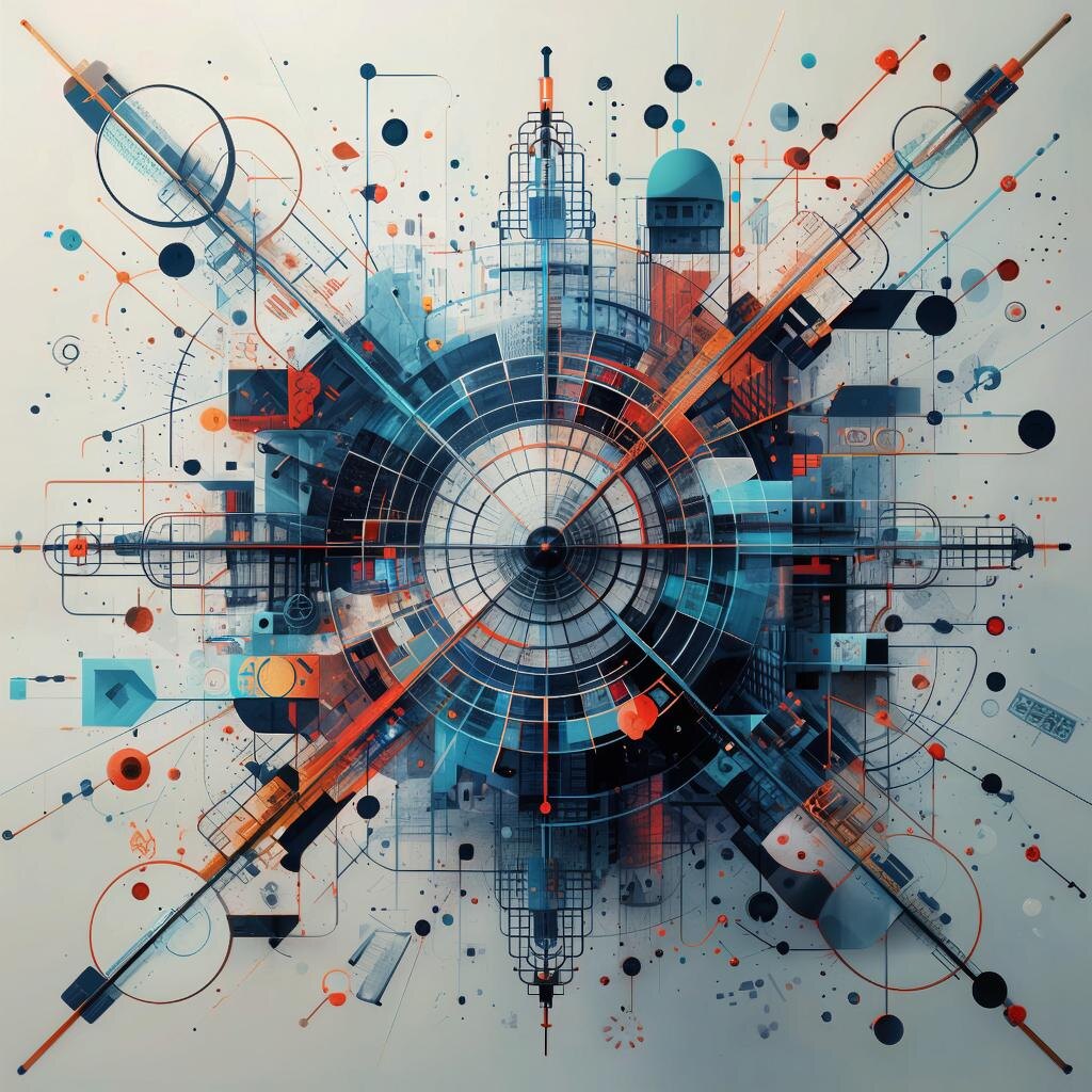 Изображение нейросети Kandinsky. Промт: "[Мечта новаторских сообществ]. Игра в конструктор. Абстрактное изображение. Абстракционизм. Узоры".