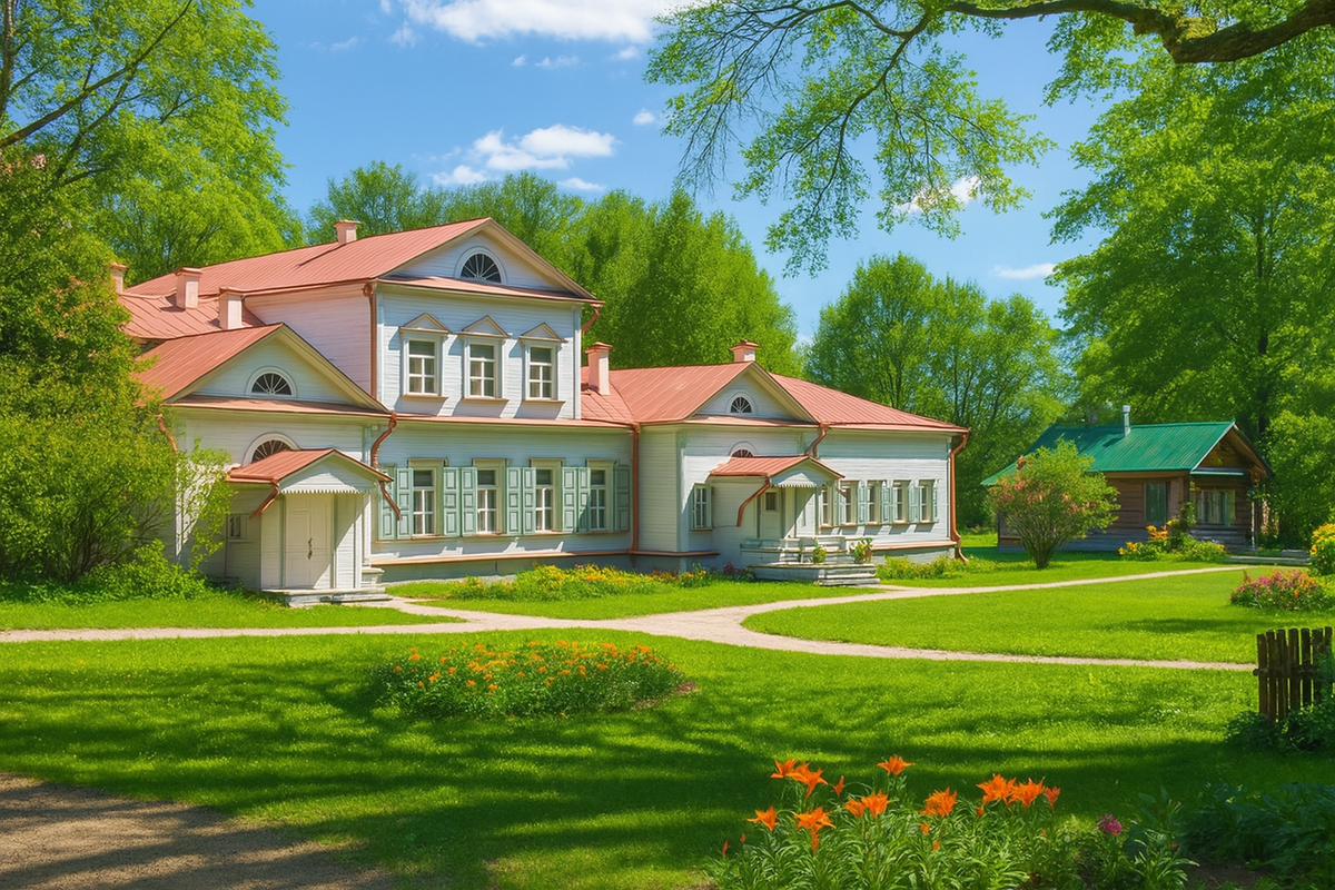 Отреставрированная усадьба Абрамцеово в Подмосковье