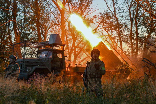 Боевая работа расчета РСЗО 9К55 «Град-1» группировки войск «Центр» на Красноармейском направлении специальной военной операции в ДНР / Евгений Биятов/РИА Новости 