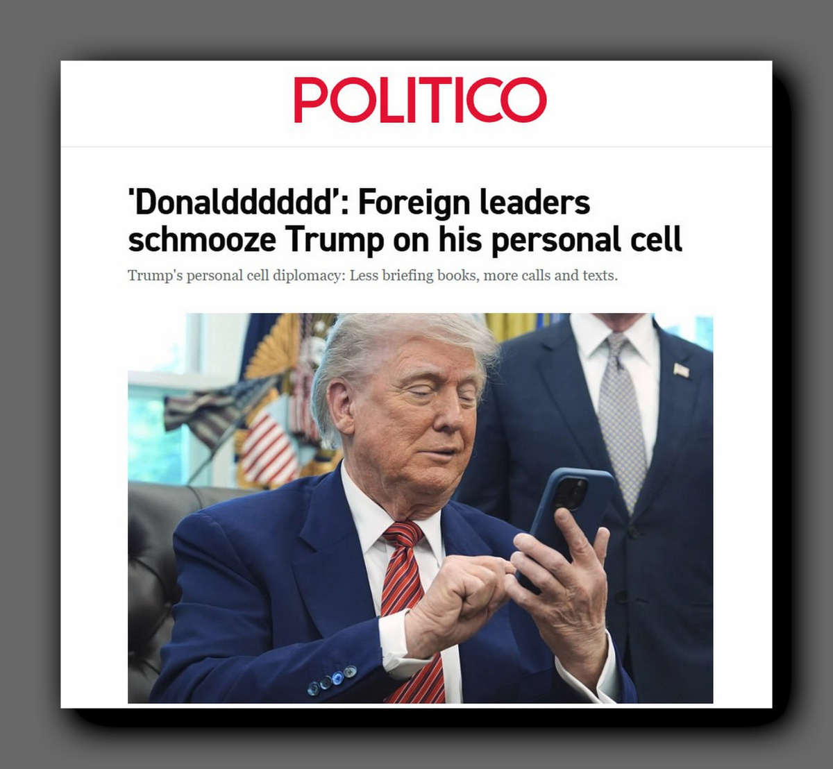 Скриншот politico.com