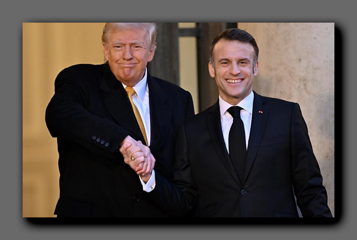 Трамп и Макрон. Фото из открытых источников