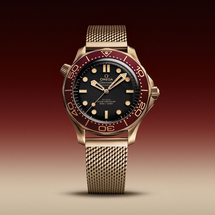 OMEGA Seamaster Diver 300M из Bronze Gold с сетчатым и каучуковым браслетами (2 фото)