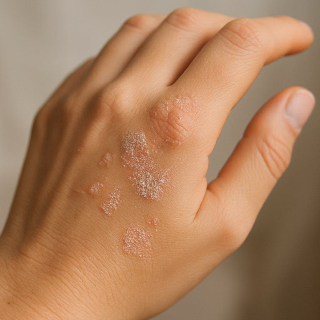 Впервые псориаз может проявиться из-за различных триггерных факторов: сильного стресса, инфекционного заболевания (например, ангины или обострения хронического тонзиллита), травматизации кожи, а также гормональных сбоев.