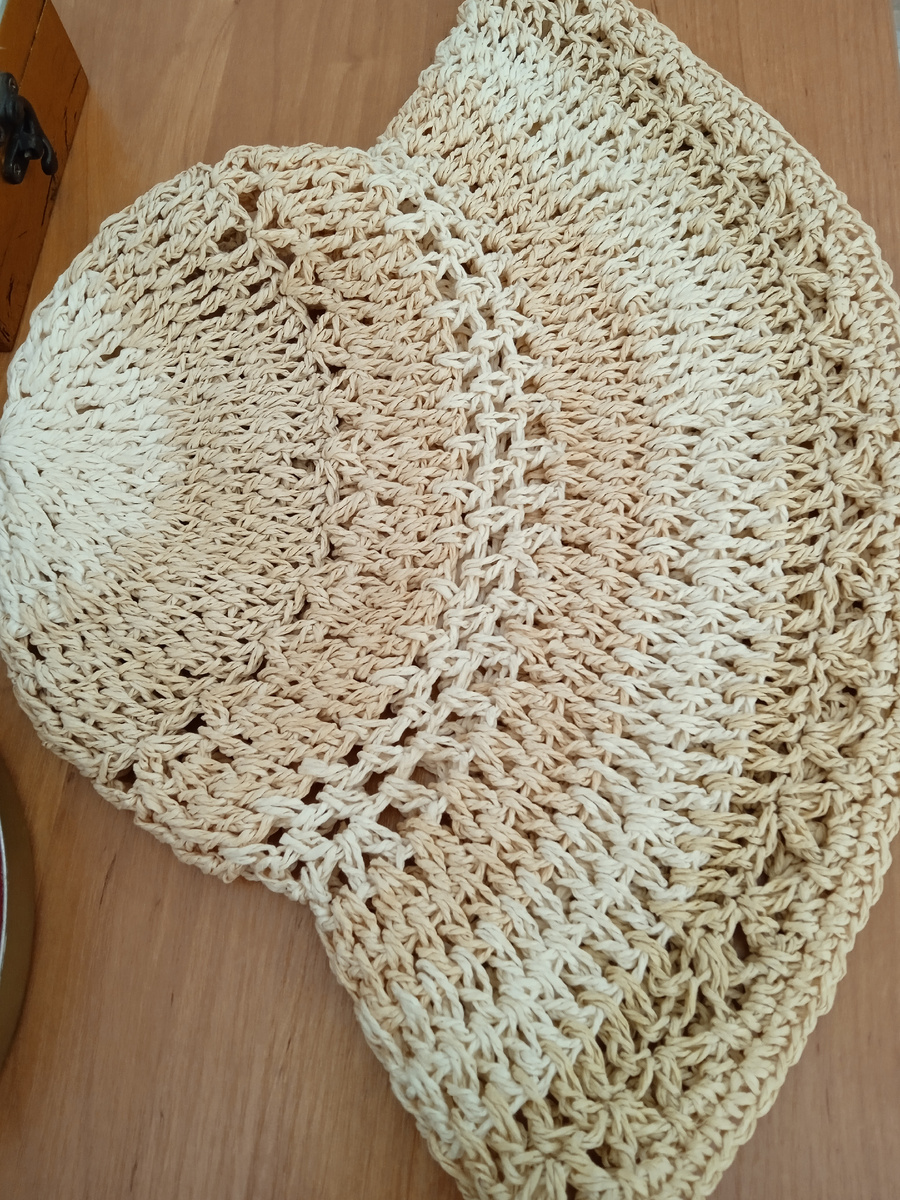 Собственное фото автора. Моя шляпа от солнца (для огорода) фото от 30 июля 2025 г.