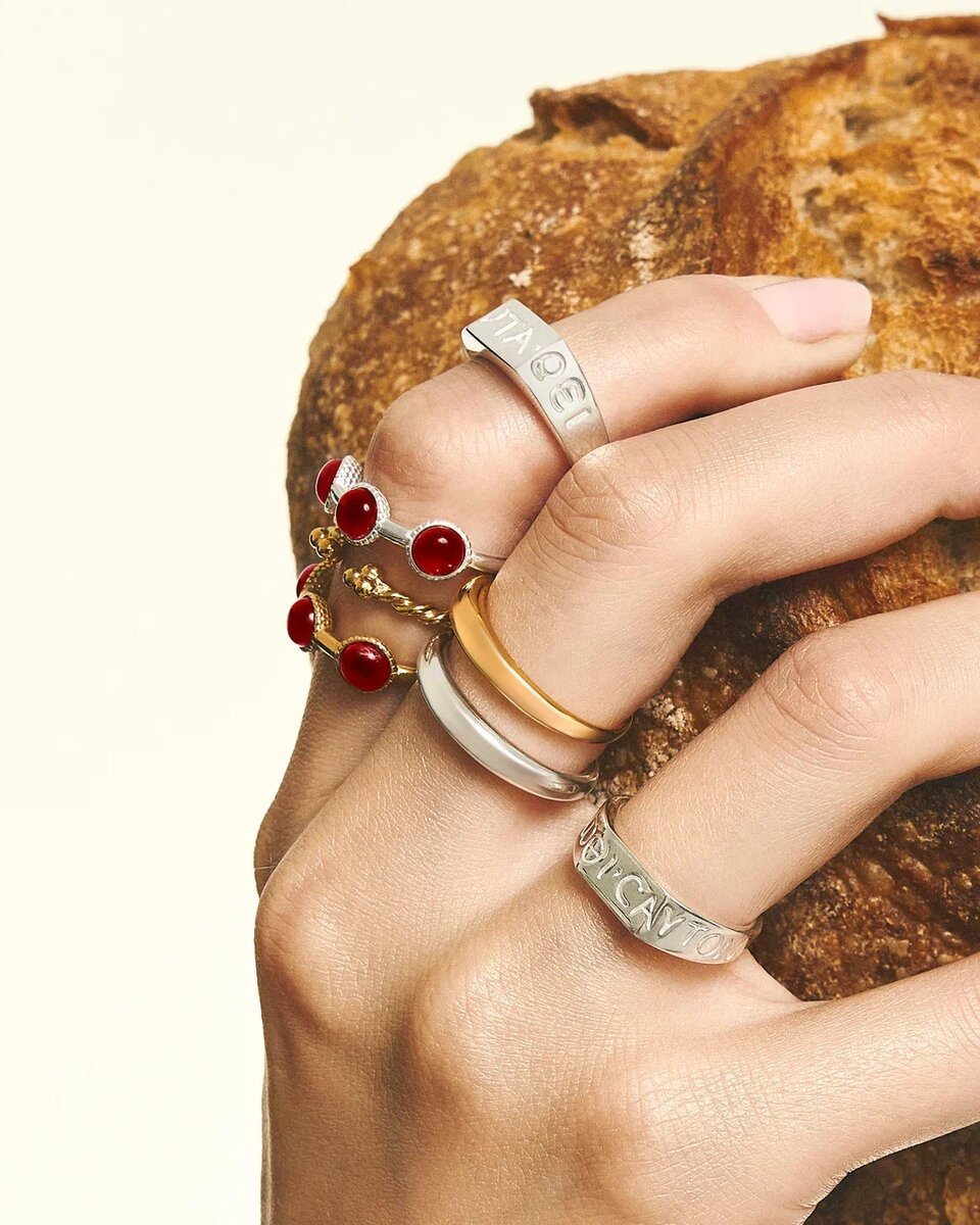 Кольца ювелирного бренда NÁNA из коллекций KÓSMOS, NOMAD и ДУША