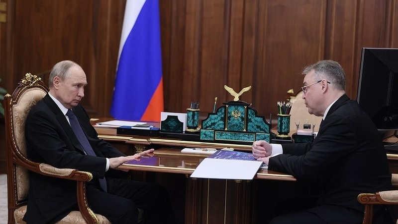    Президент России провёл рабочую встречу с главой Ставрополья Фото: Сайт президента России