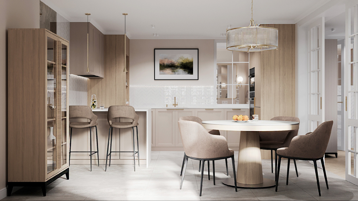 Интерьер квартиры в Нижнем Новгороде, реализованный проект HOMESPRO. Дизайнер — Валерия Барг