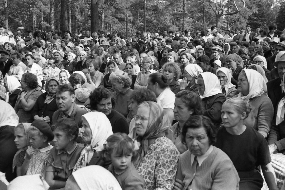 Празднование Дня горняка в городском парке 31 августа 1968 года. Фото А.Севастьянова