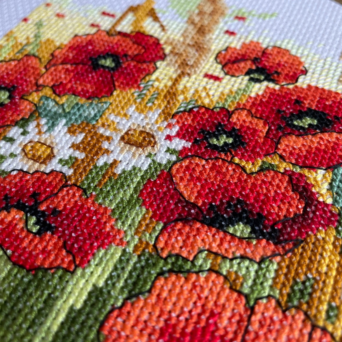 Набор "Маковое поле" от Anchor - мой отшив