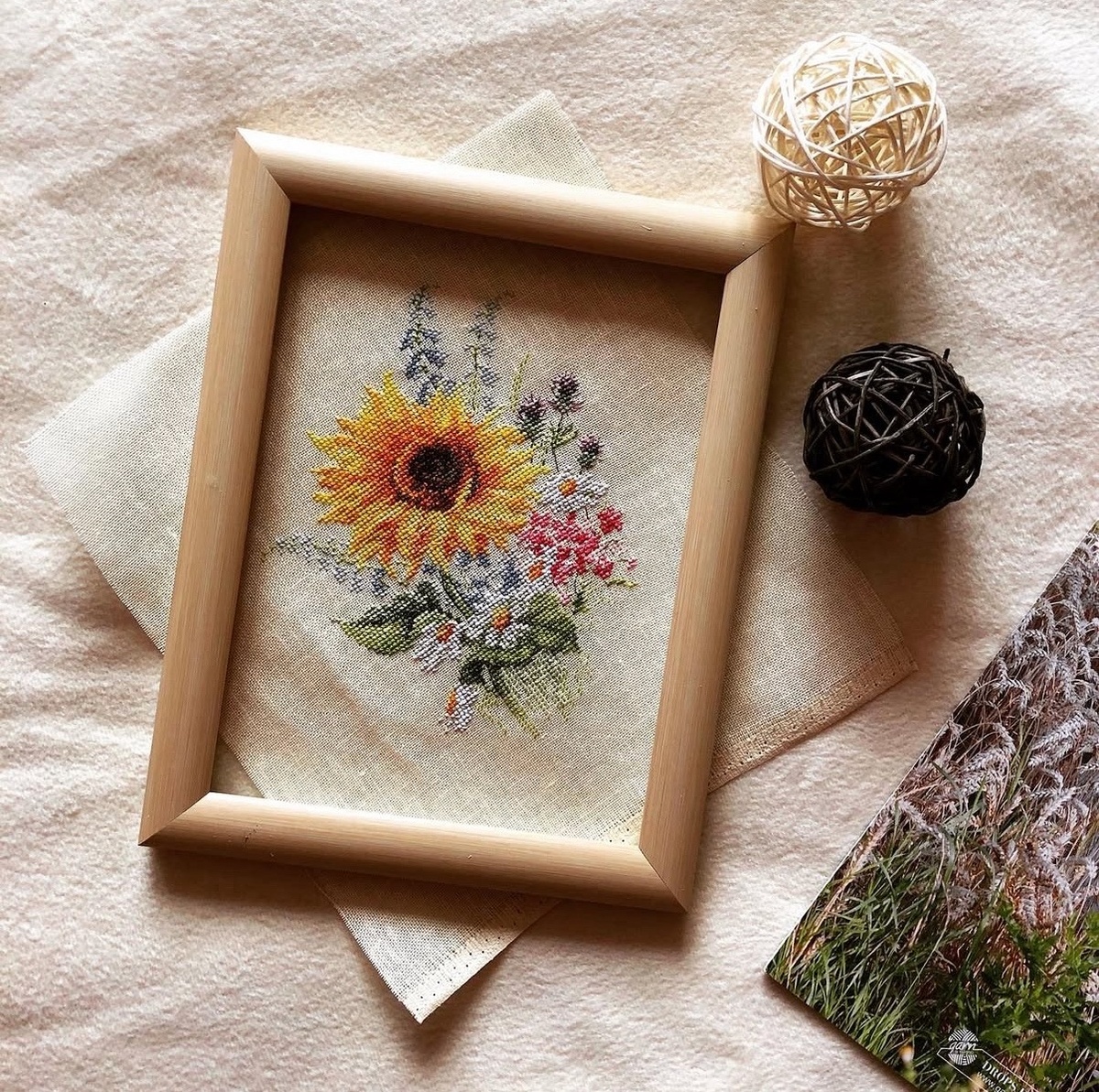 Набор "Букет с подсолнухом" от "Алиса" - мой отшив