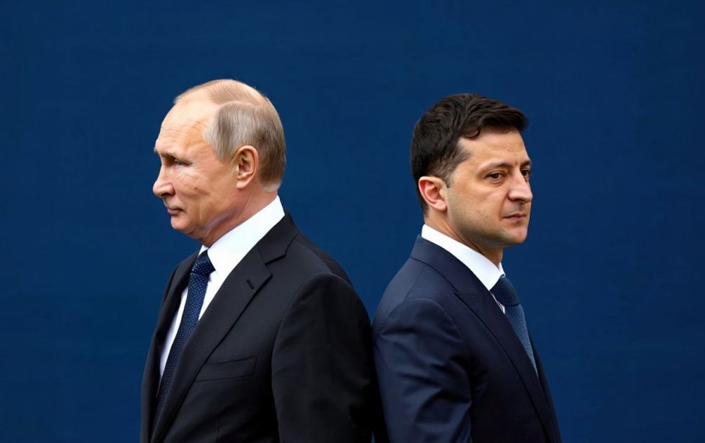   Путин и Зеленский. Иллюстрация: "Блокнот"