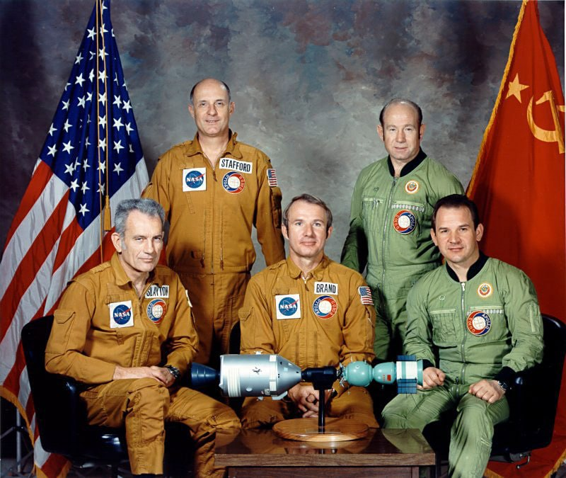 Космонавты Союз-Аполлон. Источник: ФГБУК Музей-заповедник Ю.А. Гагарина