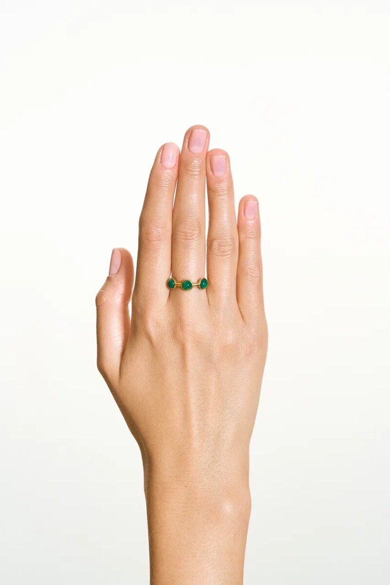 Кольцо КОЛТ с хризопразом из коллекции ДУША ювелирного бренда NÁNA