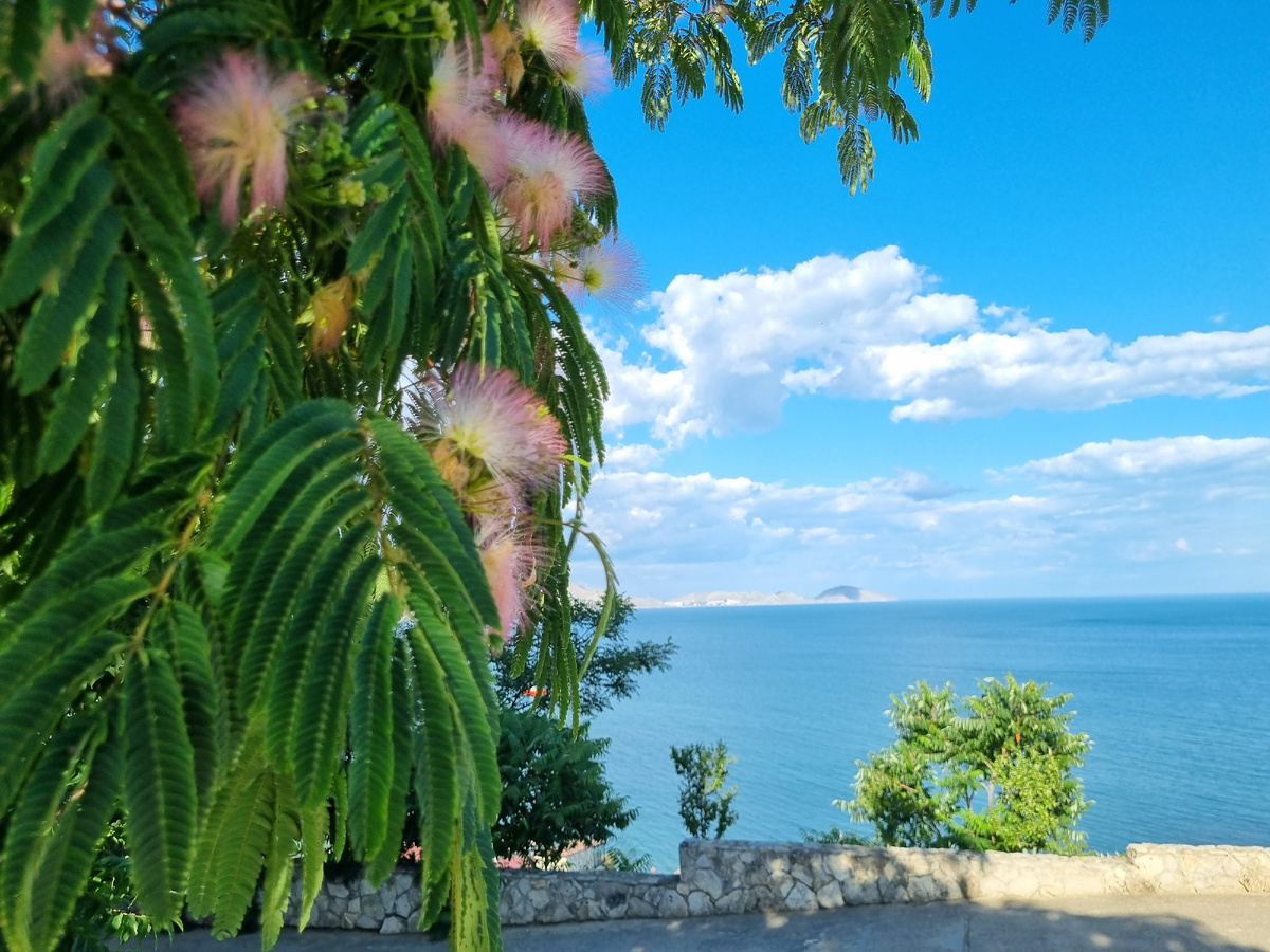 Коктебель, вид со спуска с горы Кара Даг