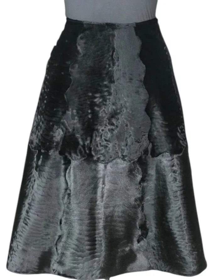 Пошив юбки из каракульчи. Ателье Ирины Берзиной.