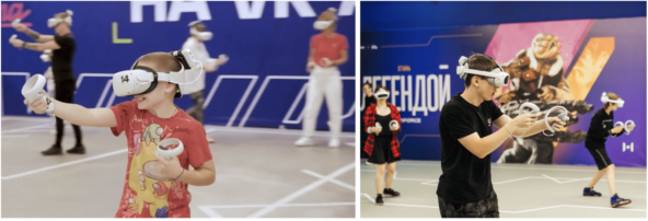 На VR-арене дети бегают безо всяких проводов.