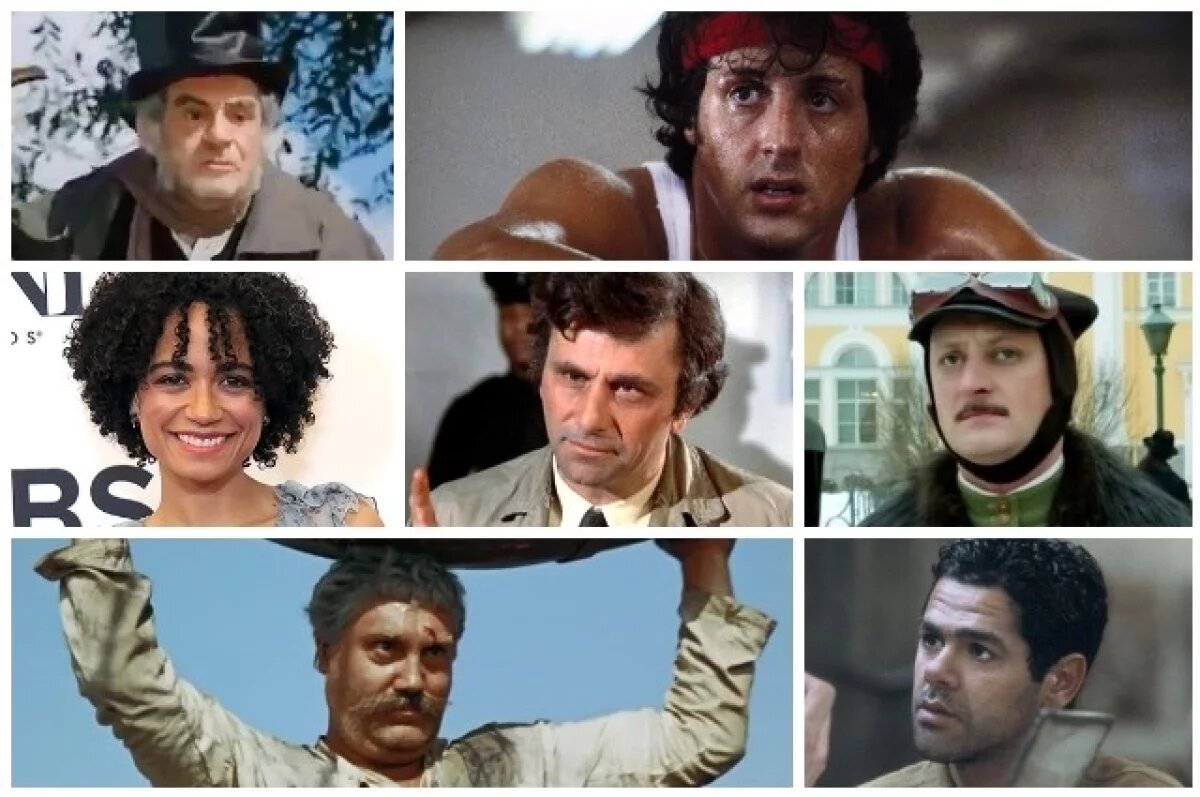    Зиновий Гердт, Сильвестр Сталлоне, Лорен Ридлофф, Питер Фальк, Андрей Зибров, Павел Луспекаев, Жамель Деббуз.