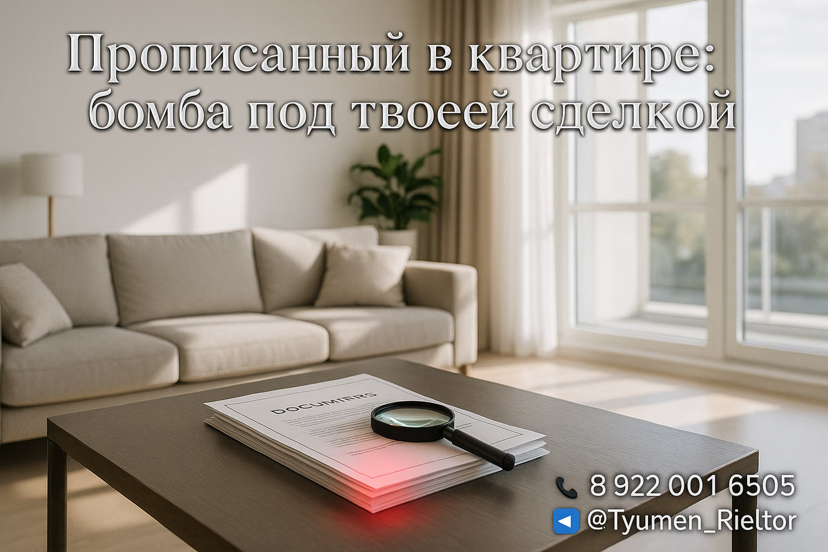    Прописанный в квартире: бомба под твоей сделкой Святослав Шакин