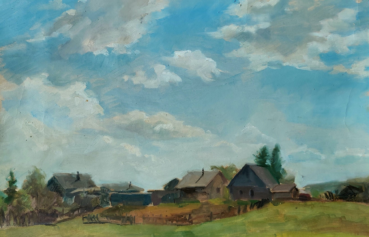 Источник: artchive.ru. Мария Рудых «Июльский полдень» (2001), 40×60 см