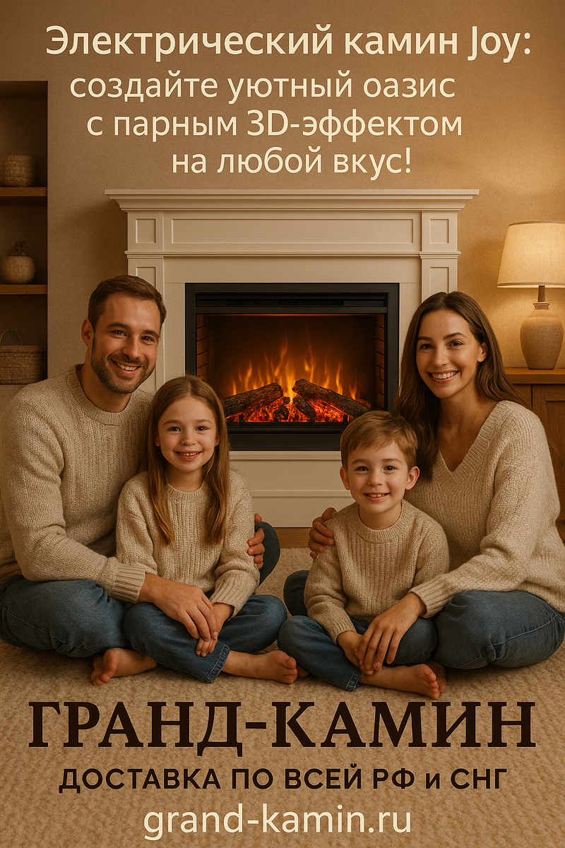    Электрический камин Joy: создайте уютный оазис с парным 3D эффектом на любой вкус! Kamin